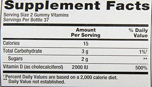 Vitamin D3 Gummy Vitamins 75 Count Pack Of 3