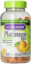 Platinum 50+ Gummy Multivitamins Peach Flavor 100 Count Pack Of 3