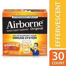 Airborne Vitamin C 1000Mg Immune Support Supplement Effervescent Formula Orange 30 Count Tablets