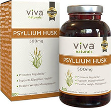 Organic Psyllium Husk 500Mg 500 Vegetarian Capsules The Best Fiber Supplement For Optimal Intestinal Health