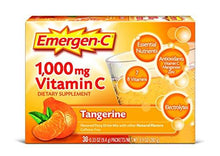 Emergenc Dietary Supplement Drink Mix With 1000 Mg Vitamin C 0.33 Ounce Packets Caffeine Free Tangerine Flavor 30 Count