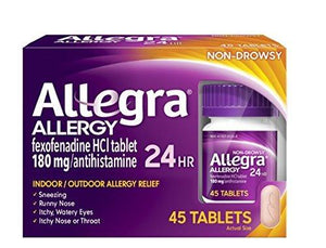 Adult 24 Hour Allergy Tablets 180Mg .1Pack 45 Count Each