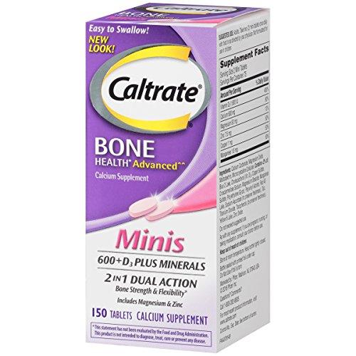 Caltrate Calcium Vitamin D3 Supplement 600+D3 Plus Minerals Mini Tablet 600 Mg 150 Count Pack Of 3