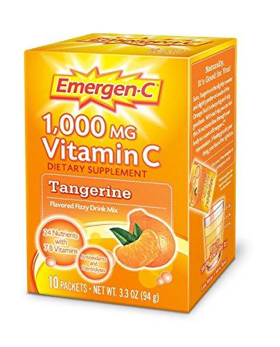 Emergenc 1000 Mg Vitamin C Travel Box Tangerine 10 Packets Pack Of 2