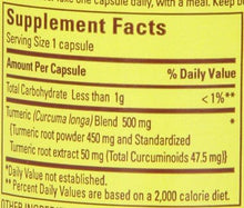 Turmeric Antioxidant Herbal Supplement 500 Mg 60 Capsules