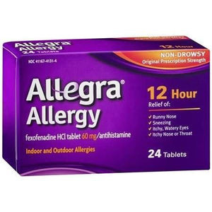 12 Hour Allergy Relief 60Mg Tablets 3Pc