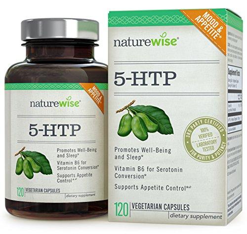 5Htp 100 Mg Supports Appetite Suppression Weight Loss Mood Enhancement Natural Sleep Aid Vitamin B6 Nongmo Gluten Free 120 Vegetarian Capsules