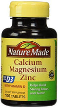 Calcium Magnesium Zinc Tabs 100 Ct