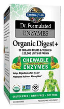 Organic Chewable Enzyme Supplement Dr. Formulated Enzymes Organic Digest+ 90 Chewable Tablets