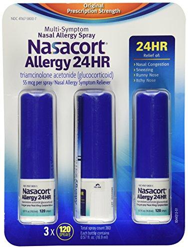 Alergy 24 Hour Multi Symptom Nasal Allergy Spray 55 Mcg Per Spray 3 Pack 360 Sprays Sms36