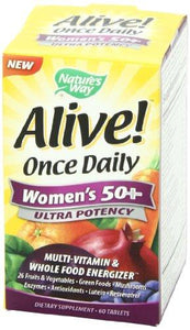 Alive! Once Daily 50+ Multivitamin Ultra Potency 60 Tablets