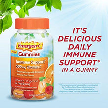 Emergenc Gummies Dietary Supplement With 500 Mg Vitamin C Per Serving Gluten Free Orange Tangerine And Raspberry Flavors 45 Count