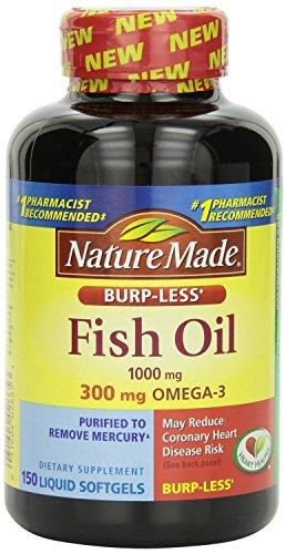 BurpLess Fish Oil 1000 Mg 300 Mg Omega3 150 Liquid Softgels Pack Of 2