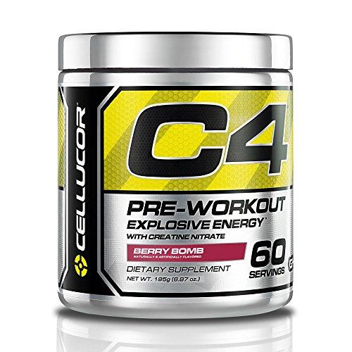 C4 Pre Workout Supplements With Creatine Nitric Oxide Beta Alanine And Energy 60 Servings Berry Bomb