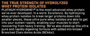 Platinum Hydrowhey Protein Powder Hydrolyzed Whey Protein Powder Flavor: Turbo Chocolate 3.5 Pounds