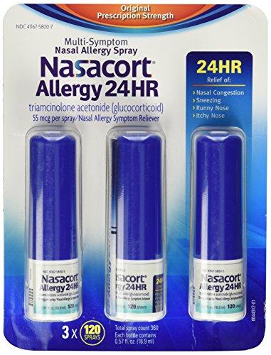 Allergy 24Hr Nondrip Nasal Spray 120 Sprays 3 Pk.