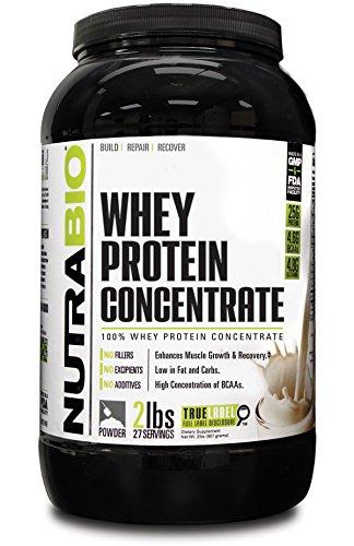 Nutrabio Whey Protein Concentrate Wpc80 Unflavored 2 Pounds