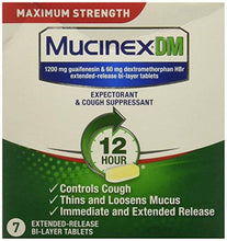 Dm 12 Hr Max Strength Expectorant Cough Suppressant Tablets 7Ct