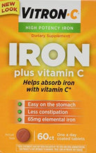 Vitronc High Potency Iron Supplement Tablets 60 Ct Pack Of 2