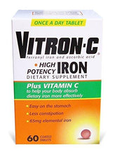 Vitronc High Potency Iron Supplement With Vitamin C 60 Count Pack Of 3