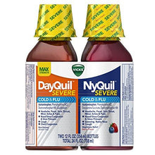 Nyquil And Dayquil Severe Cough Cold And Flu Relief Liquid 12 Fl Oz Pack Of 2