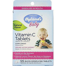 Hyland Baby Vitamin C Quick Dissolving Tablets Natural Lemon 125 Ea Pack Of 3