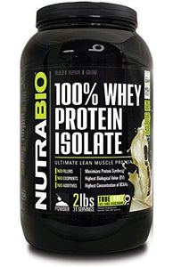 Nutrabio 100% Whey Protein Isolate 2 Pounds Alpine Vanilla – No Soy No Whey Concentrate No Amino Acid Spiking Just 100% Pure Wpi