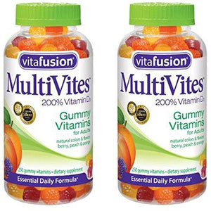 Vitafusion Multivites Gummy Vitamins For Adults 2 Bottles 250 Gummies Each