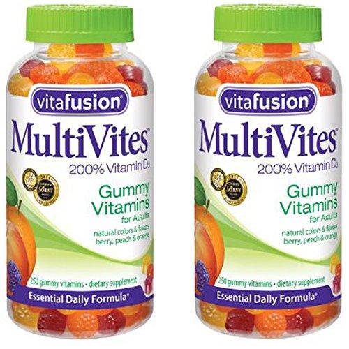 Vitafusion Multivites Gummy Vitamins For Adults 2 Bottles 250 Gummies Each