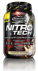 Muscletech Nitrotech Whey Protein Powder Whey Isolate And Peptides Toasted SMores 2 Pound