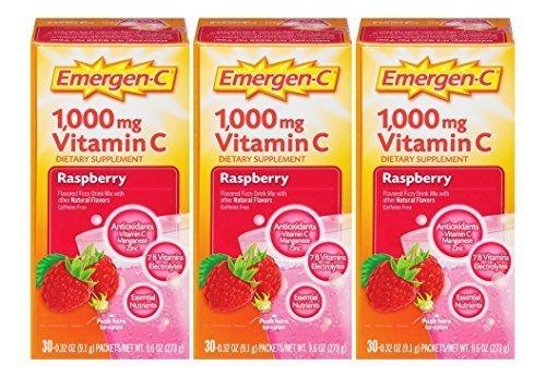 Emergenc Raspberry 30 Count 1000Mg Pack Of 3