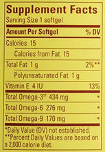 Triple Omega 3 6 9 Fish Flaxseed Safflower Olive Oils 180 Softgels