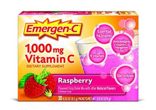 Emergenc Dietary Supplement Drink Mix With 1000Mg Vitamin C 0.32 Ounce Packets Caffeine Free Raspberry Flavor 30 Count