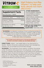 Vitronc High Potency Iron Supplement With Vitamin C 60 Count