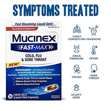 Fastmax Cold Flu Sore Throat Liquid Gels 16Ct