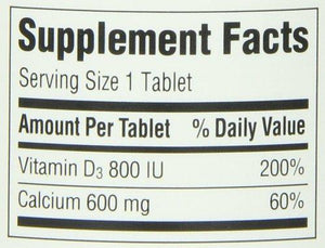 Caltrate 600+D3 Calcium And Vitamin D Supplement Tablet 600 Mg 200 Count