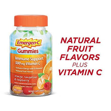 Emergenc Gummies Dietary Supplement With 500 Mg Vitamin C Per Serving Gluten Free Orange Tangerine And Raspberry Flavors 45 Count