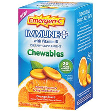 Emergenc Immune+ Chewables System Support Dietary Supplement Tablet With 600 Iu Vitamin D Orange Blast Flavor 42 Count