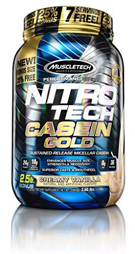 Muscletech Nitro Tech Casein Gold Protein Powder Vanilla Bliss 2.5 Pound