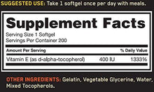 Vitamin E Soft Gels 400 Iu 200 Count