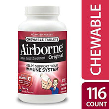 Airborne Berry Chewable Tablets 116 Count 1000Mg Of Vitamin C Immune Support Supplement