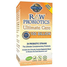 Raw Probiotics Ultimate Care Acidophilus And Bifidobacteria Live Culture Probiotic Gluten Soy And Gmofree 30 Vegetarian Capsules