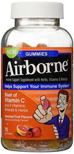 Airborne Assorted Fruit Flavored Gummies 75 Count Vitamin C Plus Minerals Herbs Immune Support