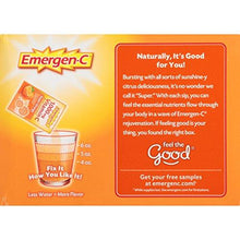 Emergenc Dietary Supplement Drink Mix With 1000Mg Vitamin C 0.32 Ounce Packets Super Orange Flavor 60 Count
