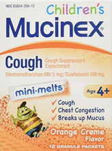 Cough Mini Melts Expectorant And Cough Suppressant For Kids Orange 12 Granule Packets