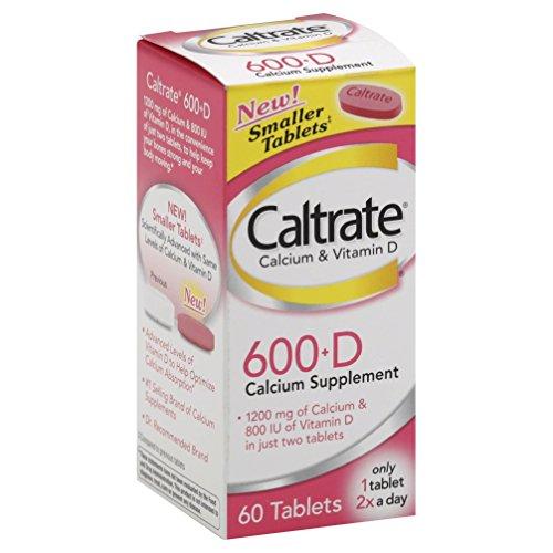 Caltrate 600+ D Calcium Supplement Tablets 60 Count