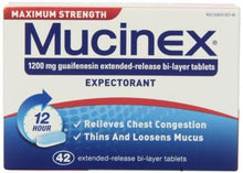 Maximum Strength 12Hour Chest Congestion Expectorant Tablets 42 Ct Pack Of 3