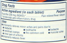 Pain Reliever / Fever Reducer Coated Tablet 200Mg Ibuprofen Temporary Pain Relief 300 Count