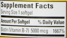 Maximum Strength Biotin Value Size Liquid Softgel 5000 Mcg 120 Count