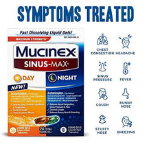 Sinusmax Max Strength Day Night Liquid Gels 24Ct